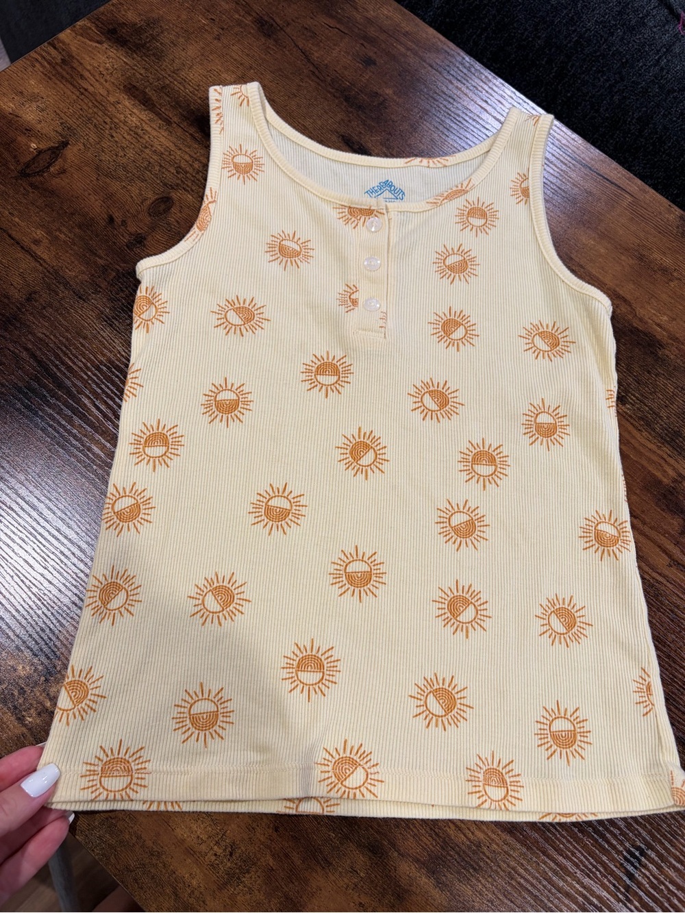 Thereabouts Sun Print Ribbed Tank Top - Yellow